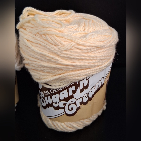 NWT Lot Of 3 Lily Sugar & Cream White/Cream Cotton Knit Craft Crochet Yarn - Picture 3 of 7